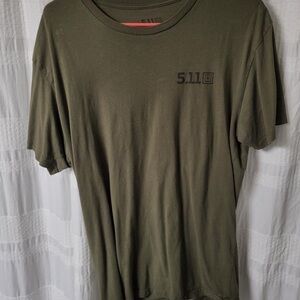 5.11 Tactical Green Short Sleeve Tee Casual Crew Neck